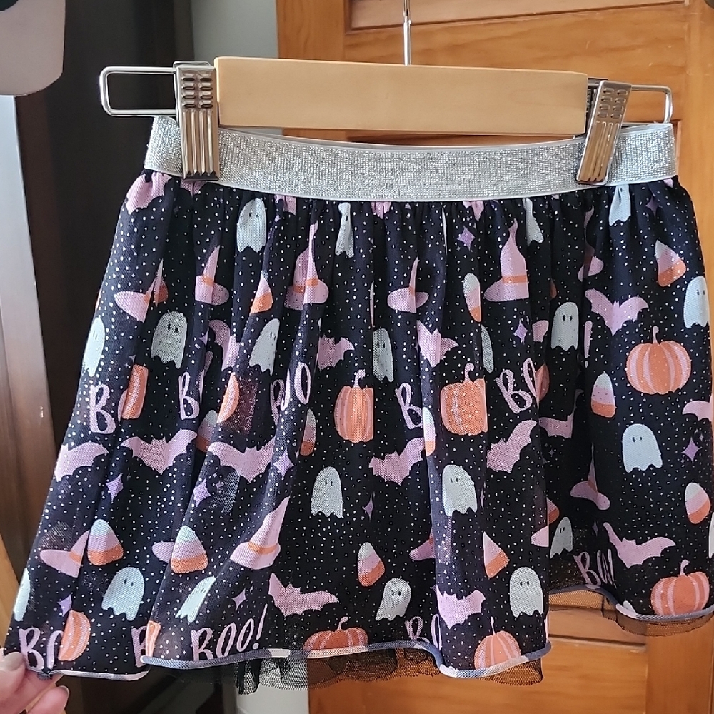 Sweet Wink Halloween Themed Skirt with Ghosts and Pumpkins SIZE 4-6 years
